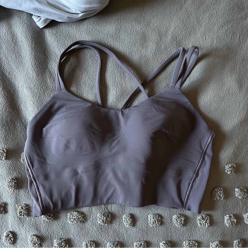lululemon athletica Mauve Strappy Longline Sports Bra